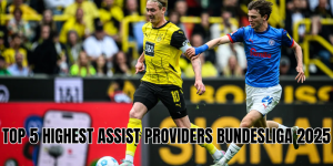 top 5 highest assist providers Bundesliga 2025